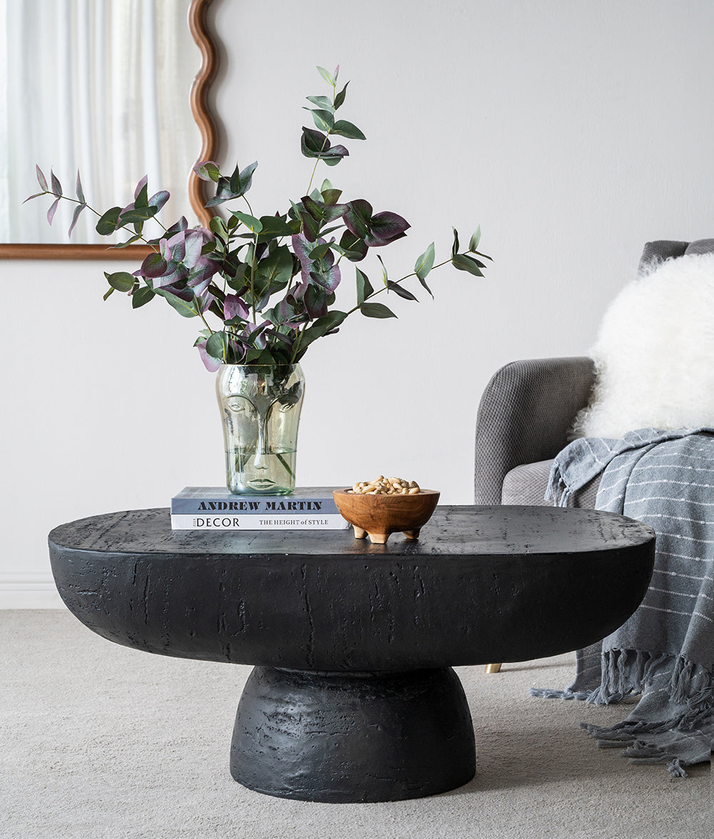 Oval Cement Coffee Table