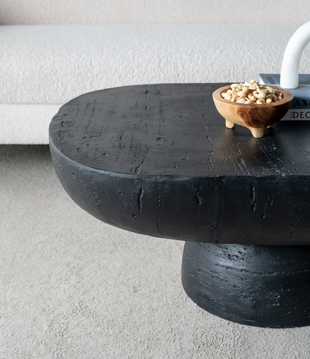 Oval Cement Coffee Table