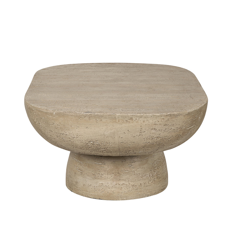 Oval Cement Coffee Table