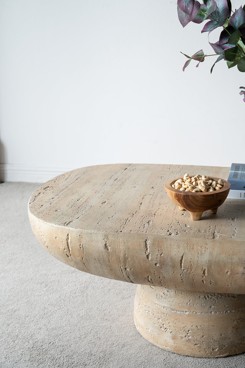 Oval Cement Coffee Table