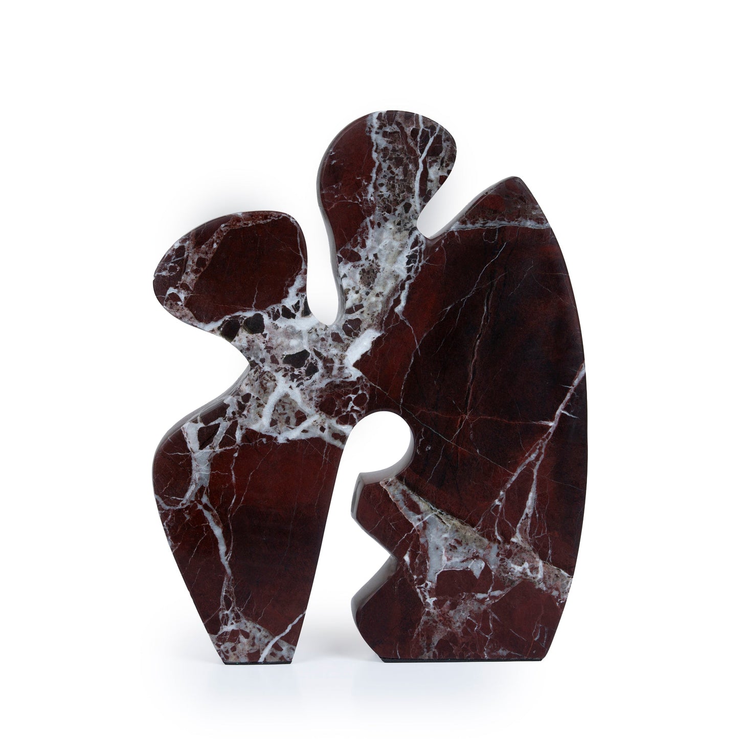 Carved Marble Accent Sculpture - Red Ochre