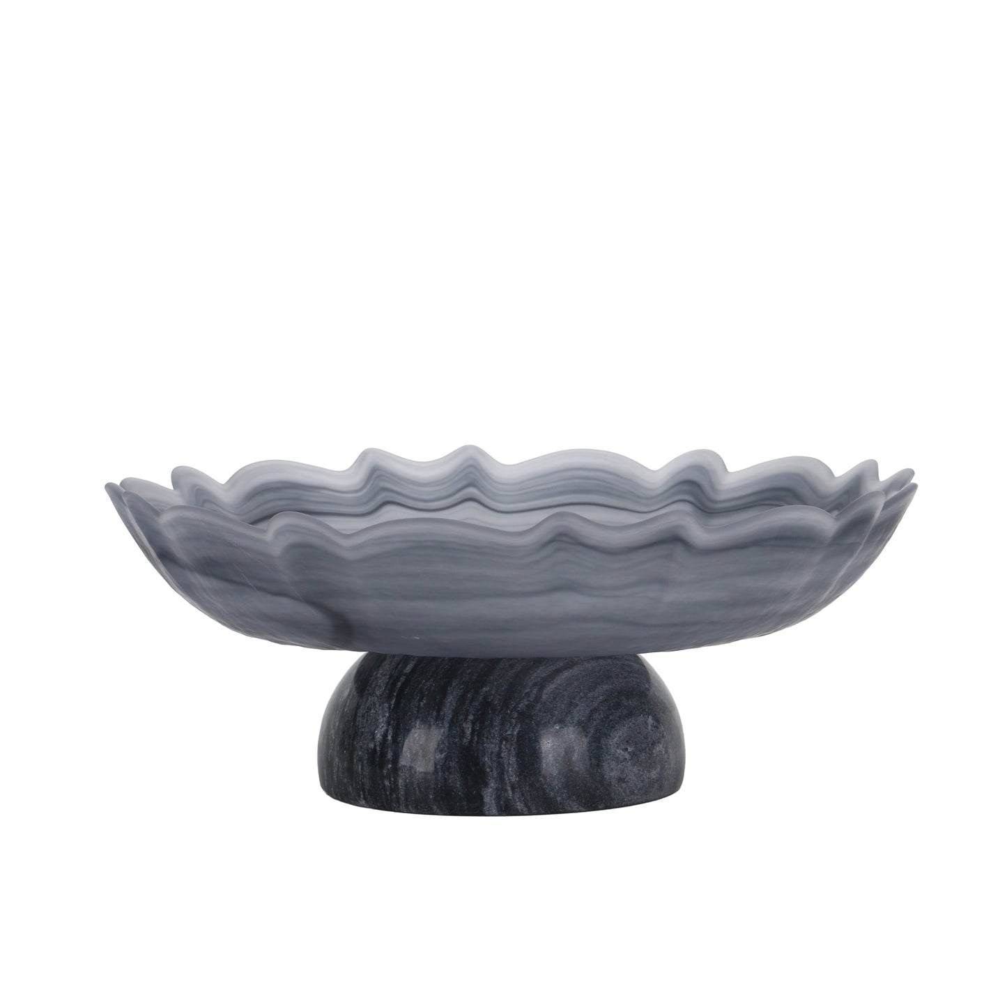 Lotus Glass Tray - Grey
