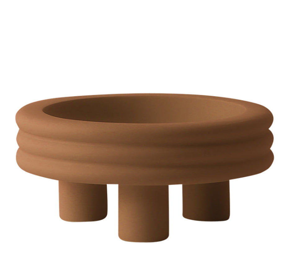 CAC10757-FC Round Hight Plate - Brown
