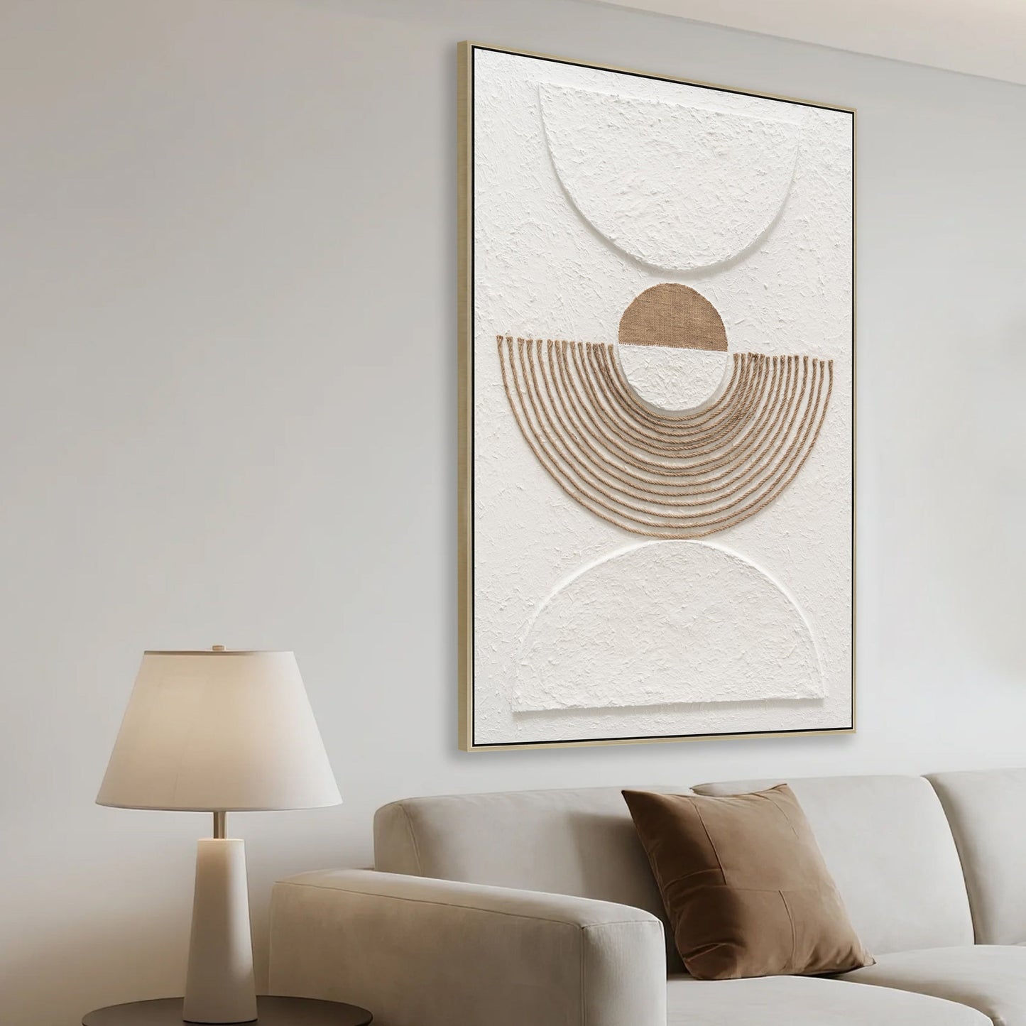80 x 120cm Framed Canvas - Natural