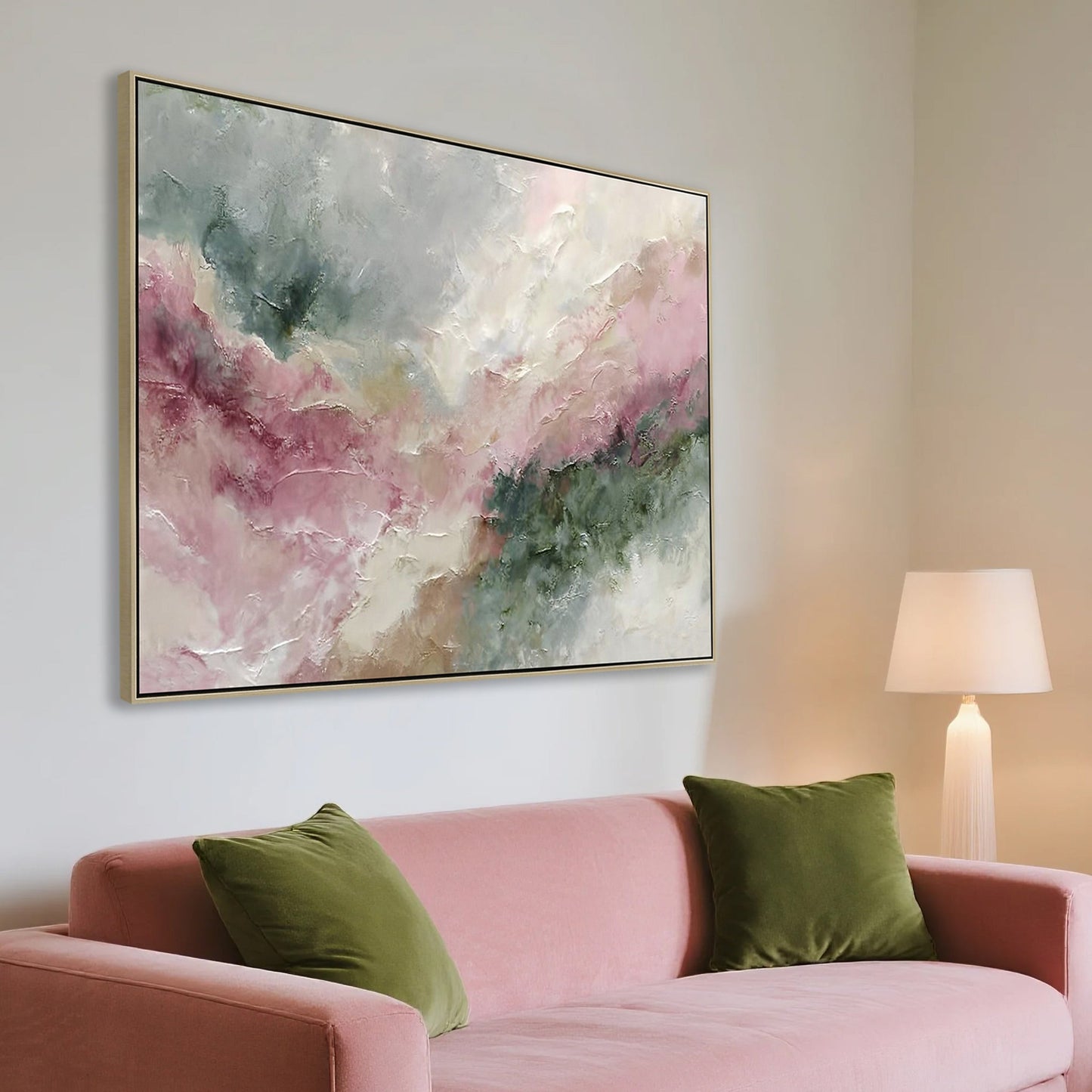 120 x 80cm Framed Canvas - Natural
