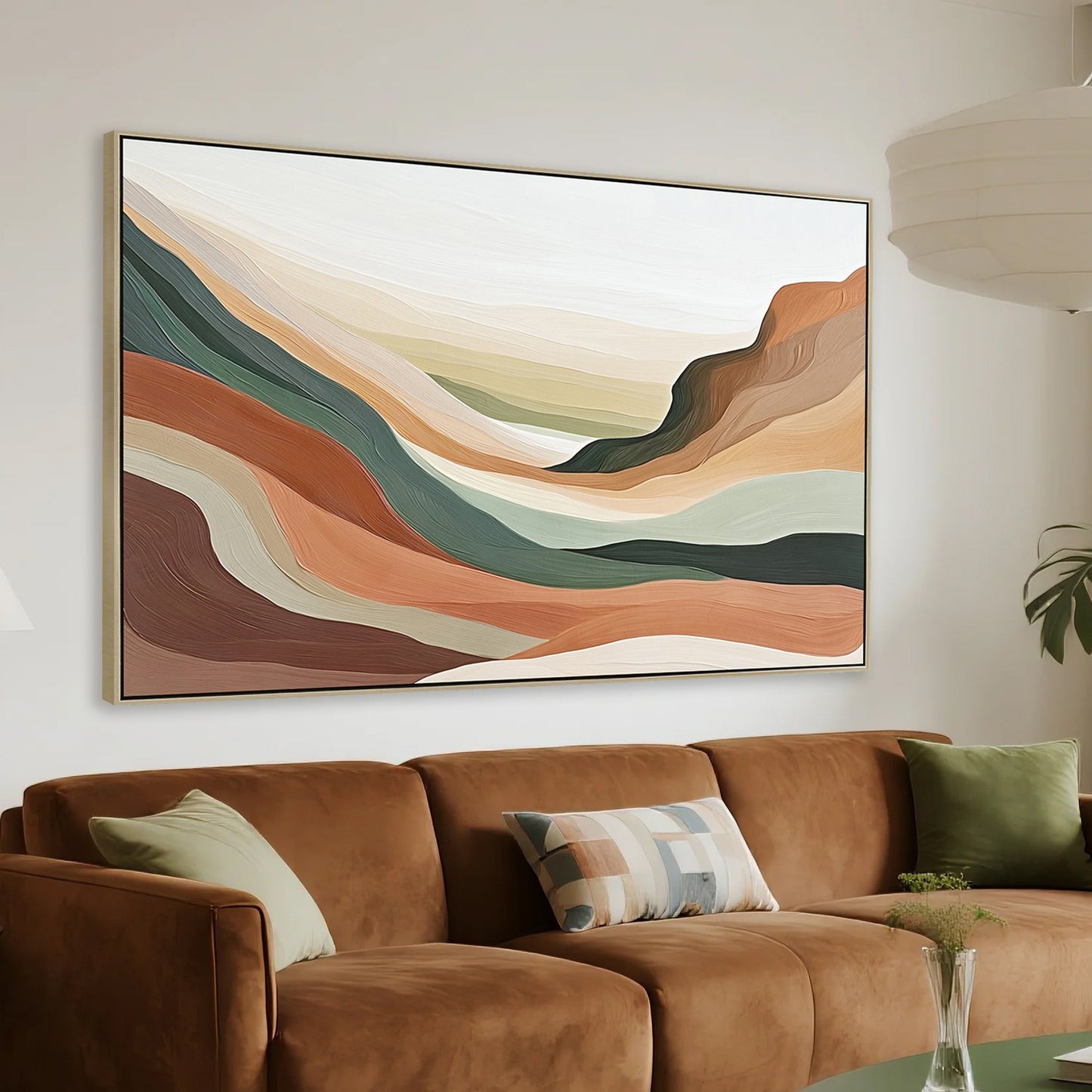 120 x 80cm Framed Canvas - Natural