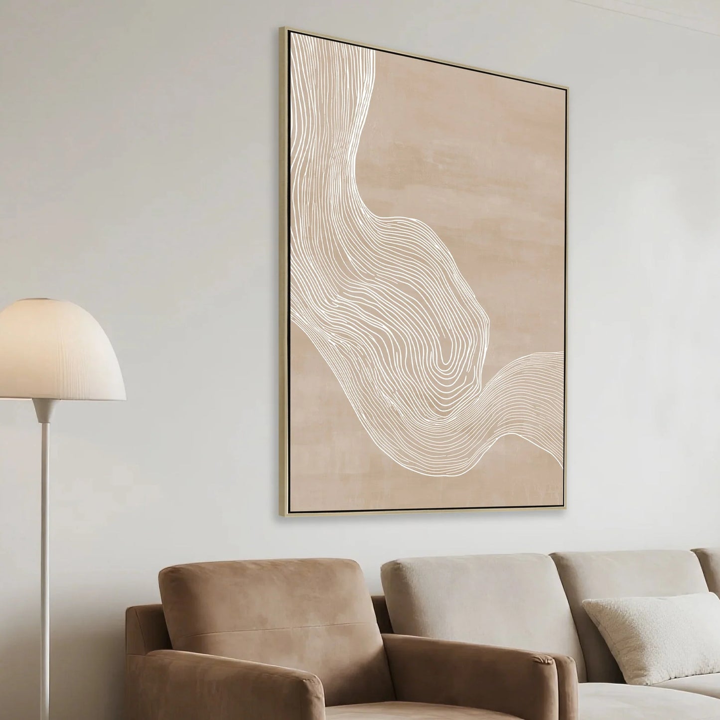80 x 120cm Framed Canvas - Natural