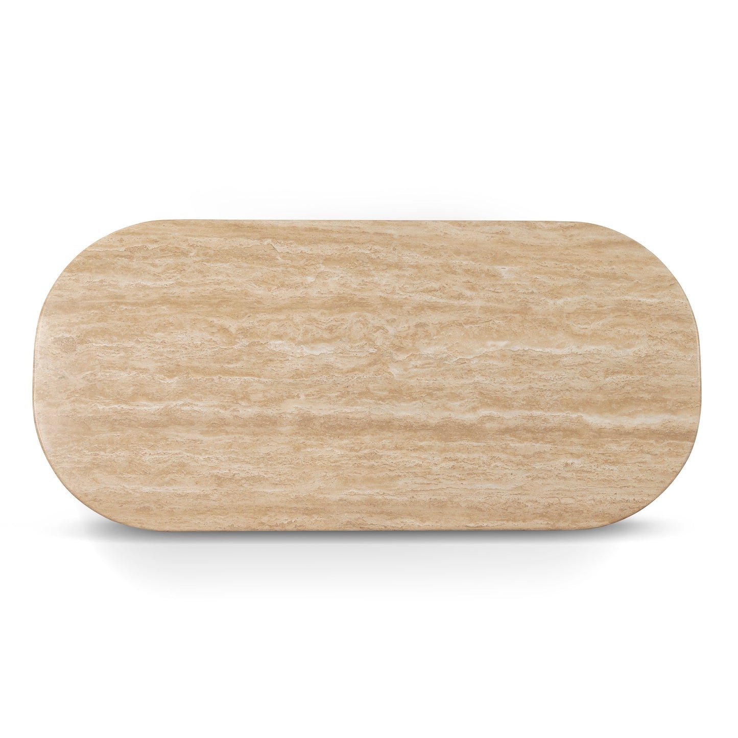 1.5m Travertine Top Coffee Table - Creme Ash