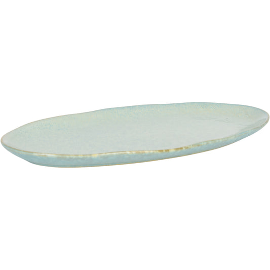 Meen Tribe Oval Serving Plate Green