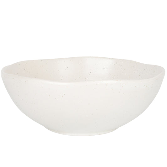 Meen Tribe Stoneware Salad Bowl White