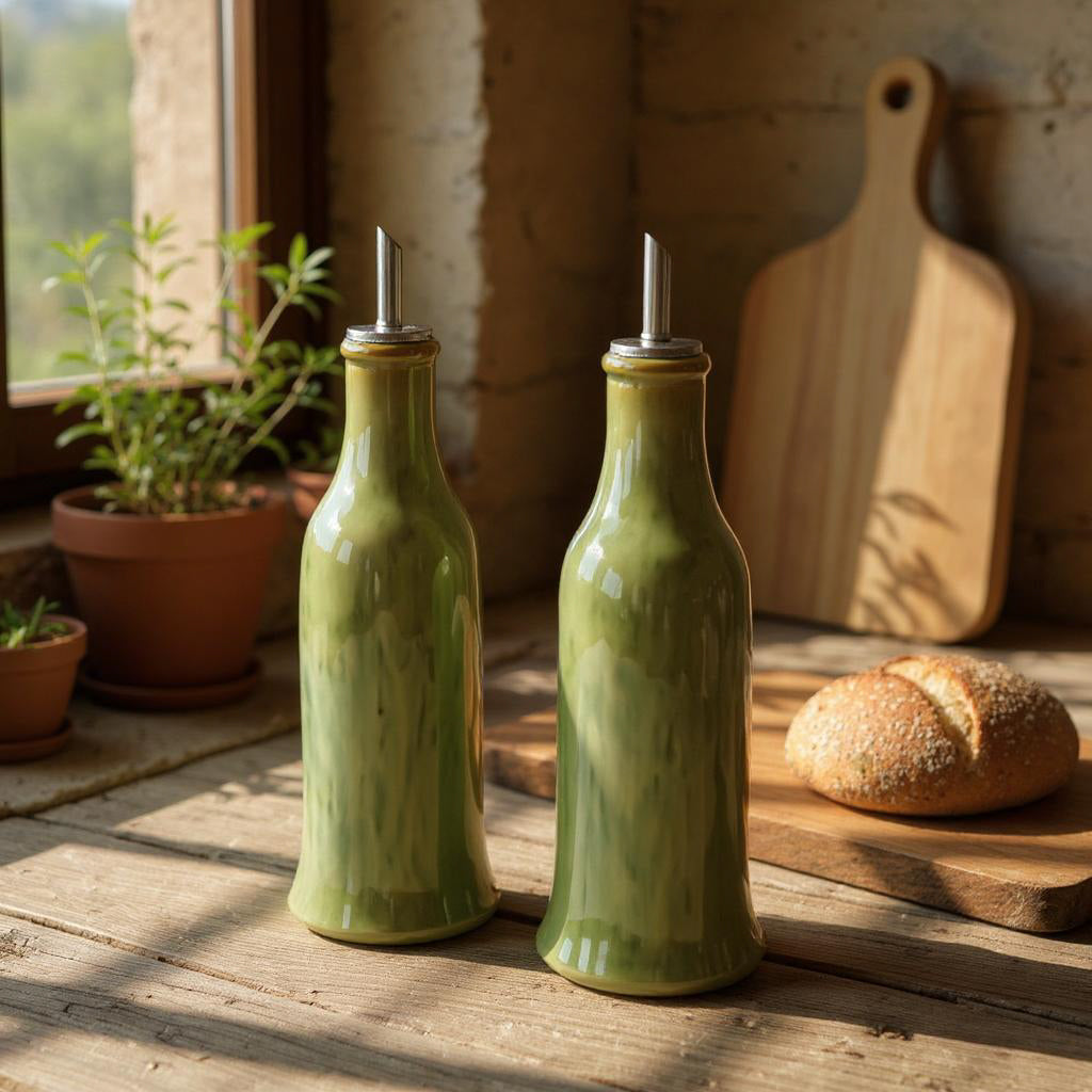 Oil & Vinegar Ceramic Bottle Set