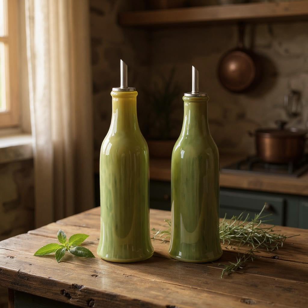 Oil & Vinegar Ceramic Bottle Set