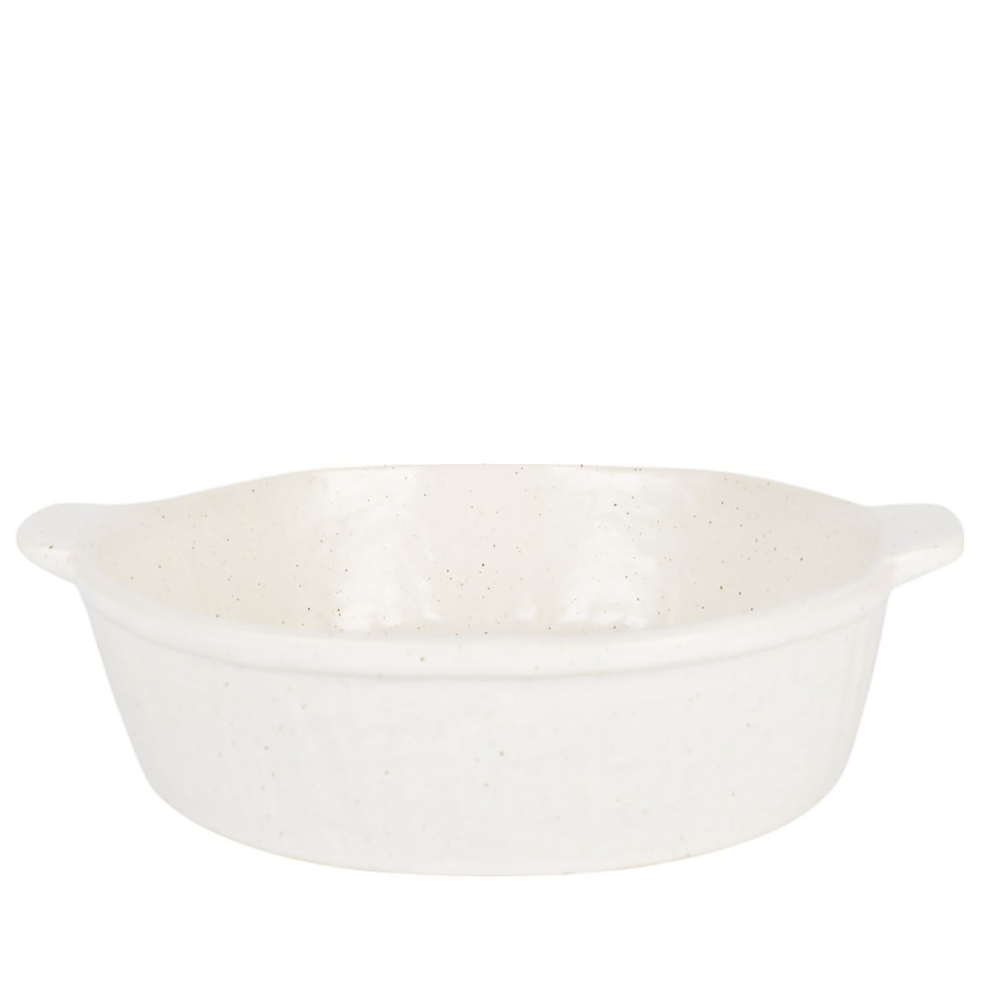 Meen Tribe Stoneware Round Baking Dish White