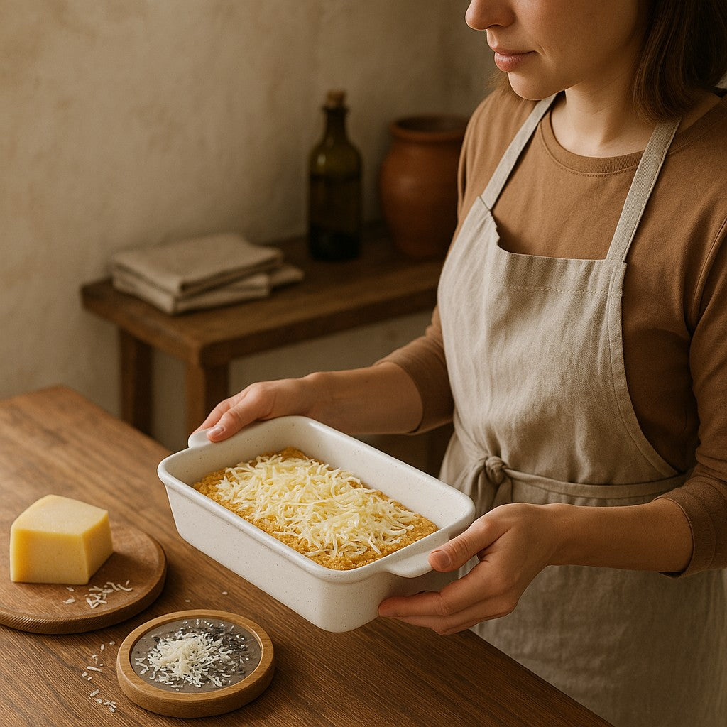 Meen Tribe Stoneware Rectangular Baking Dish white