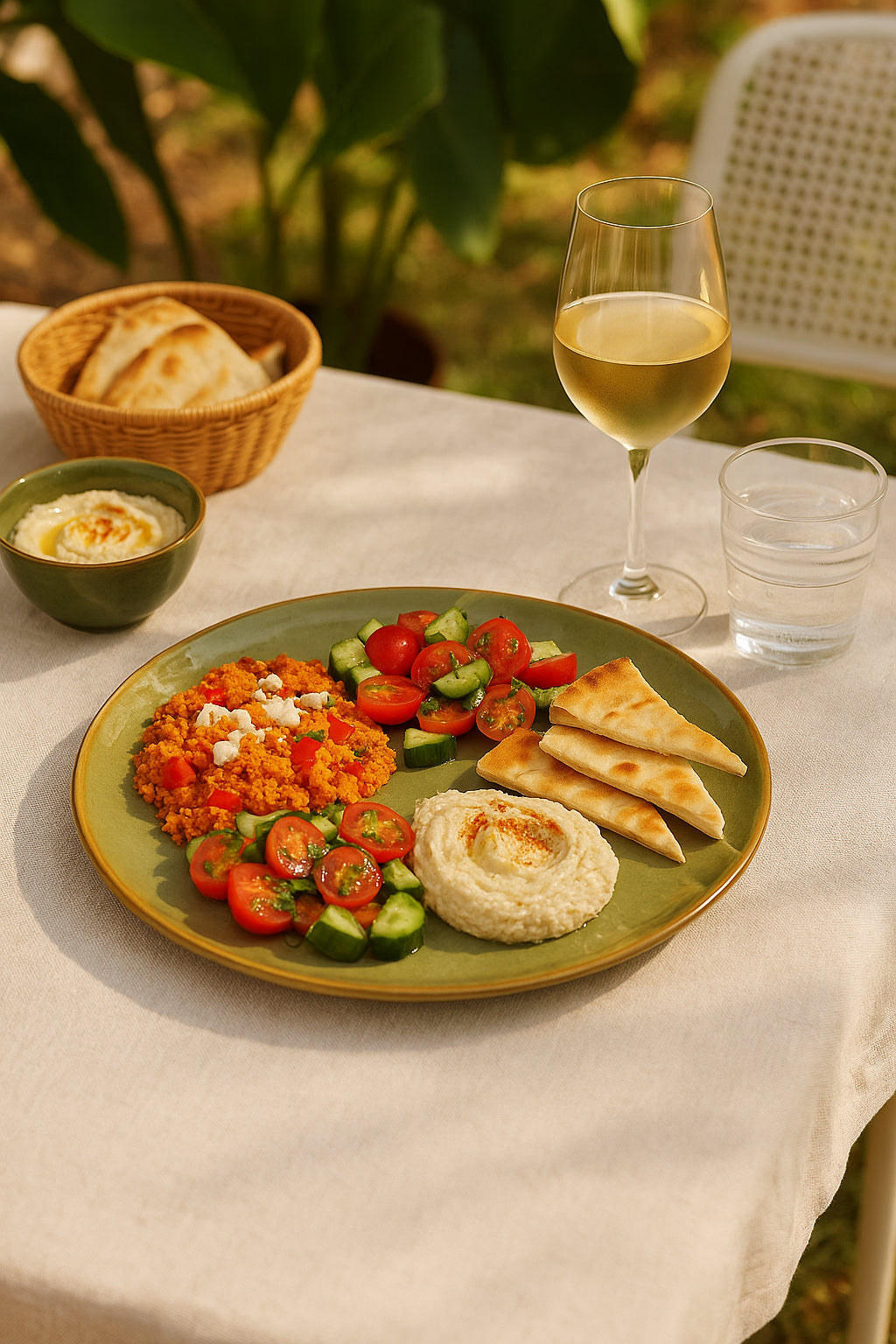 Round Stoneware Serving Dish Platter