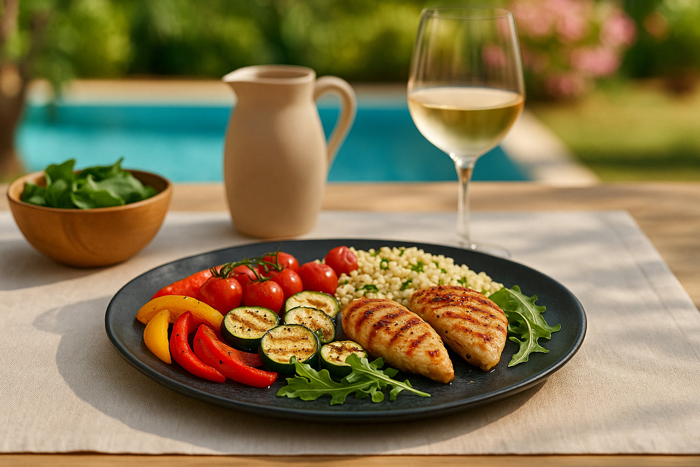 Round Stoneware Serving Dish Platter
