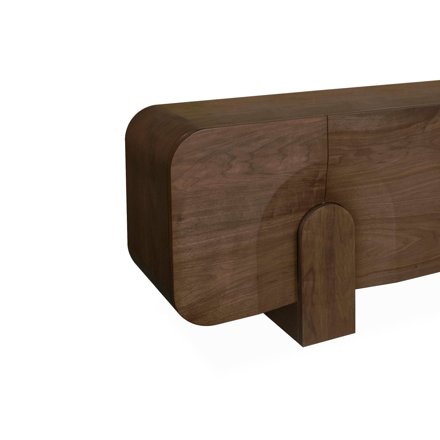 2.1m Buffet Unit - Light Walnut