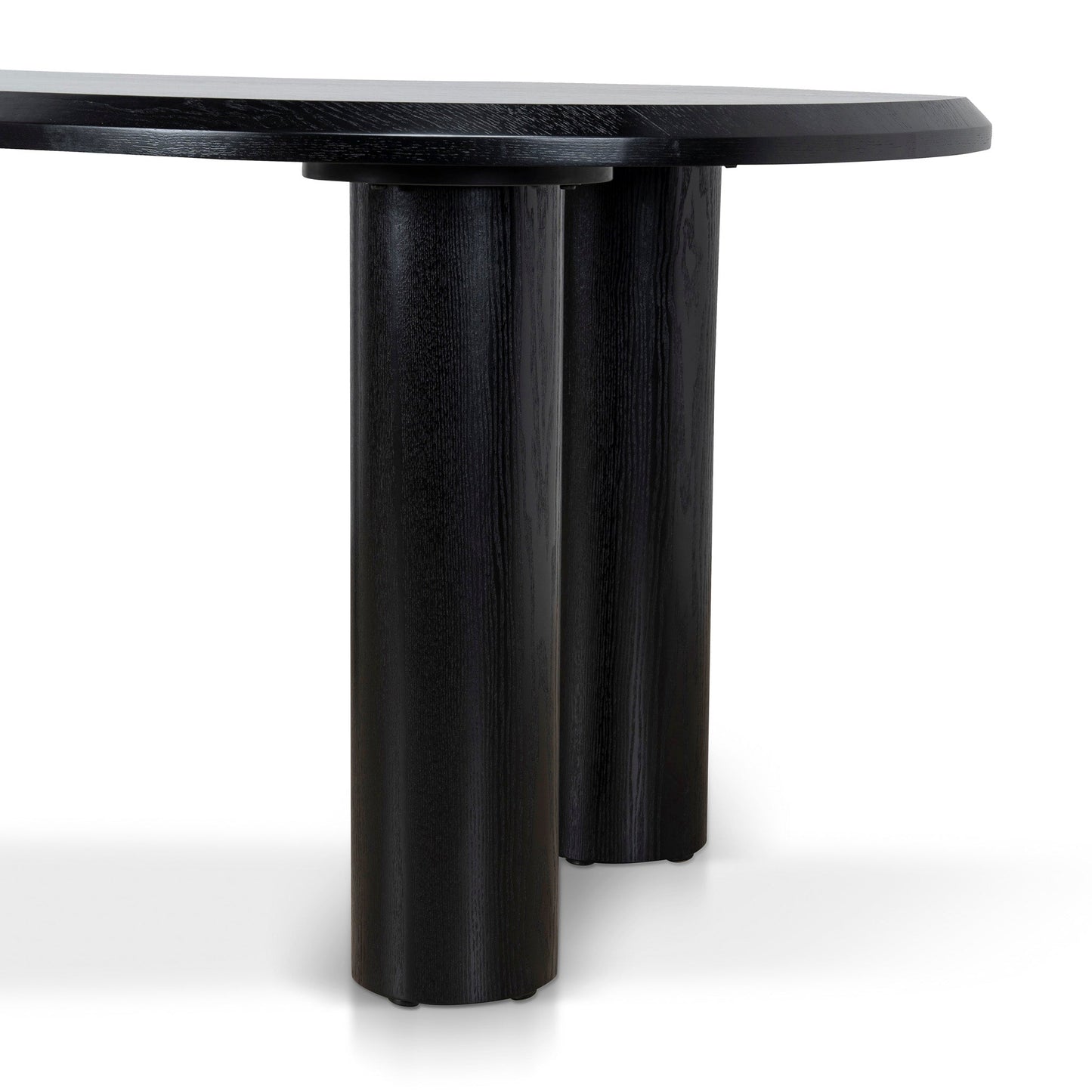 2.1m Oval Dining Table - Full Black