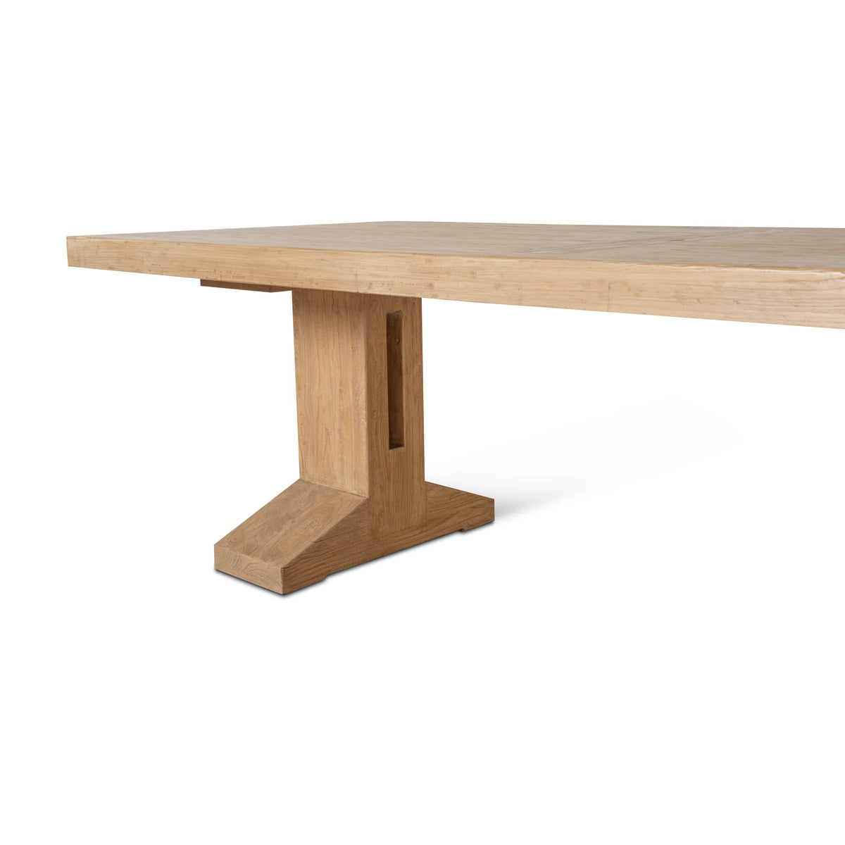 2.44m Elm Dining Table in Natural