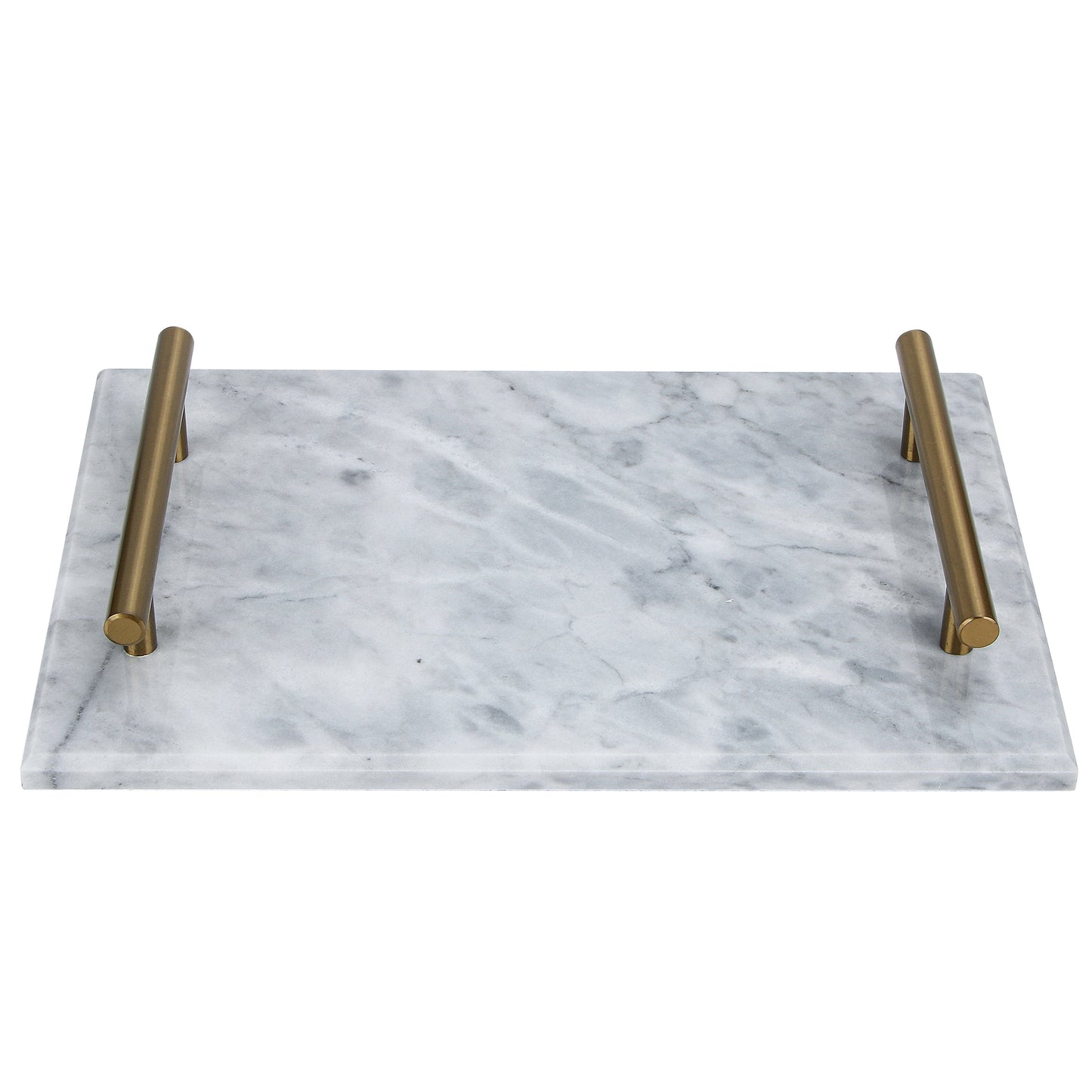 Premium Marble Serving Tray with Gold Handles