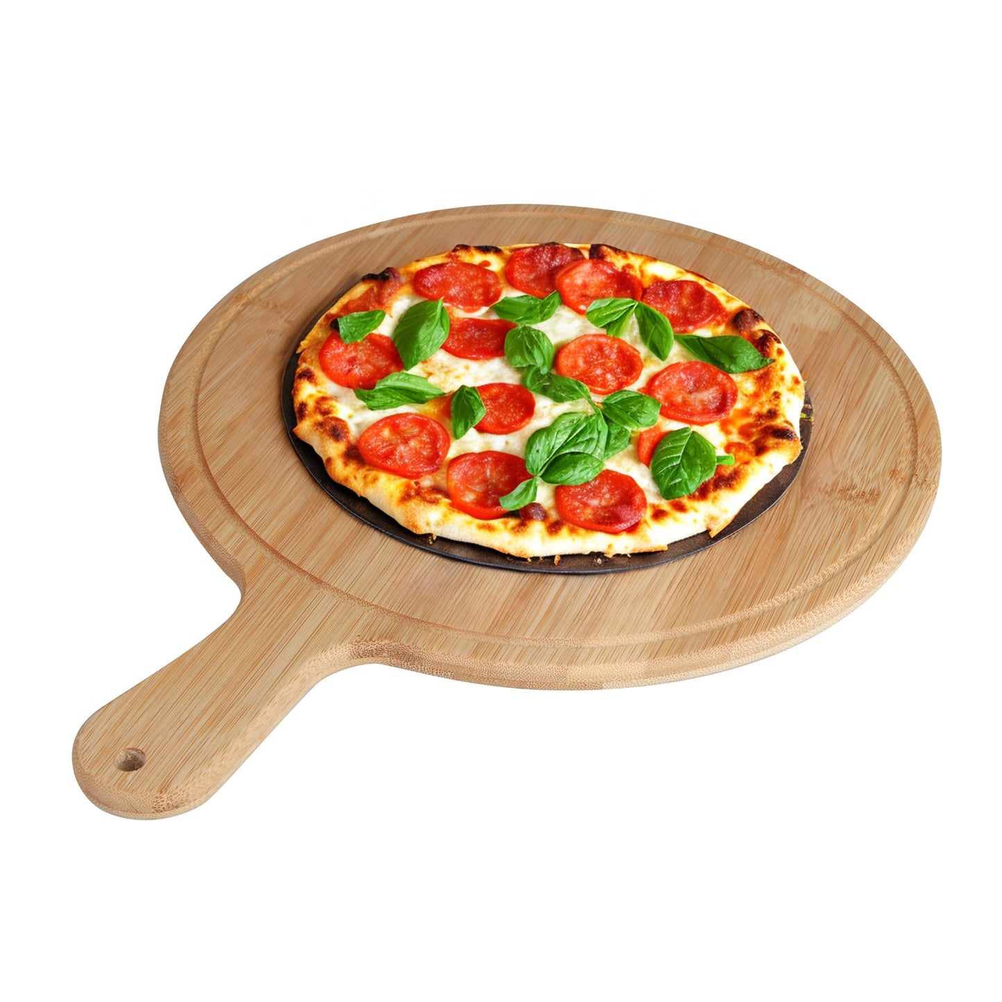 Round Bamboo Cutting & Serving Board
