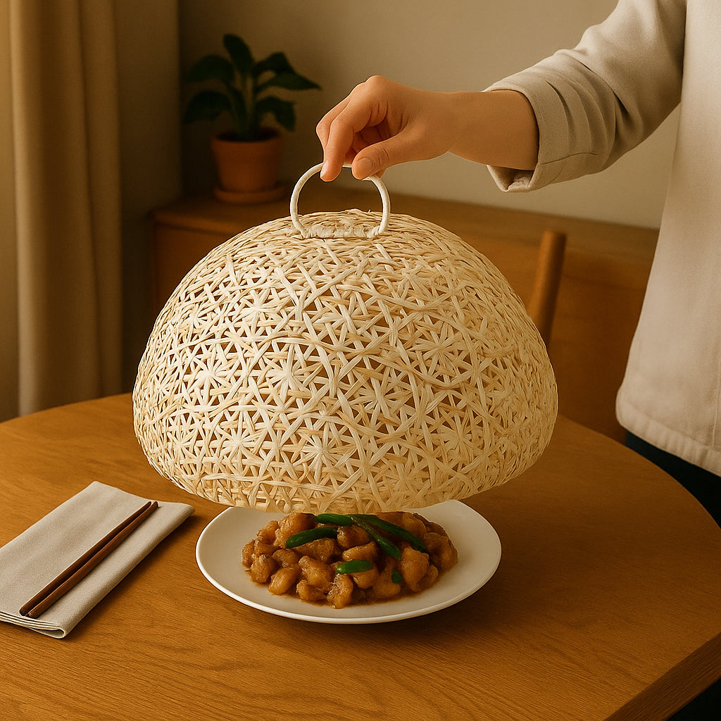 Handwoven Bamboo Food Dome Cover
