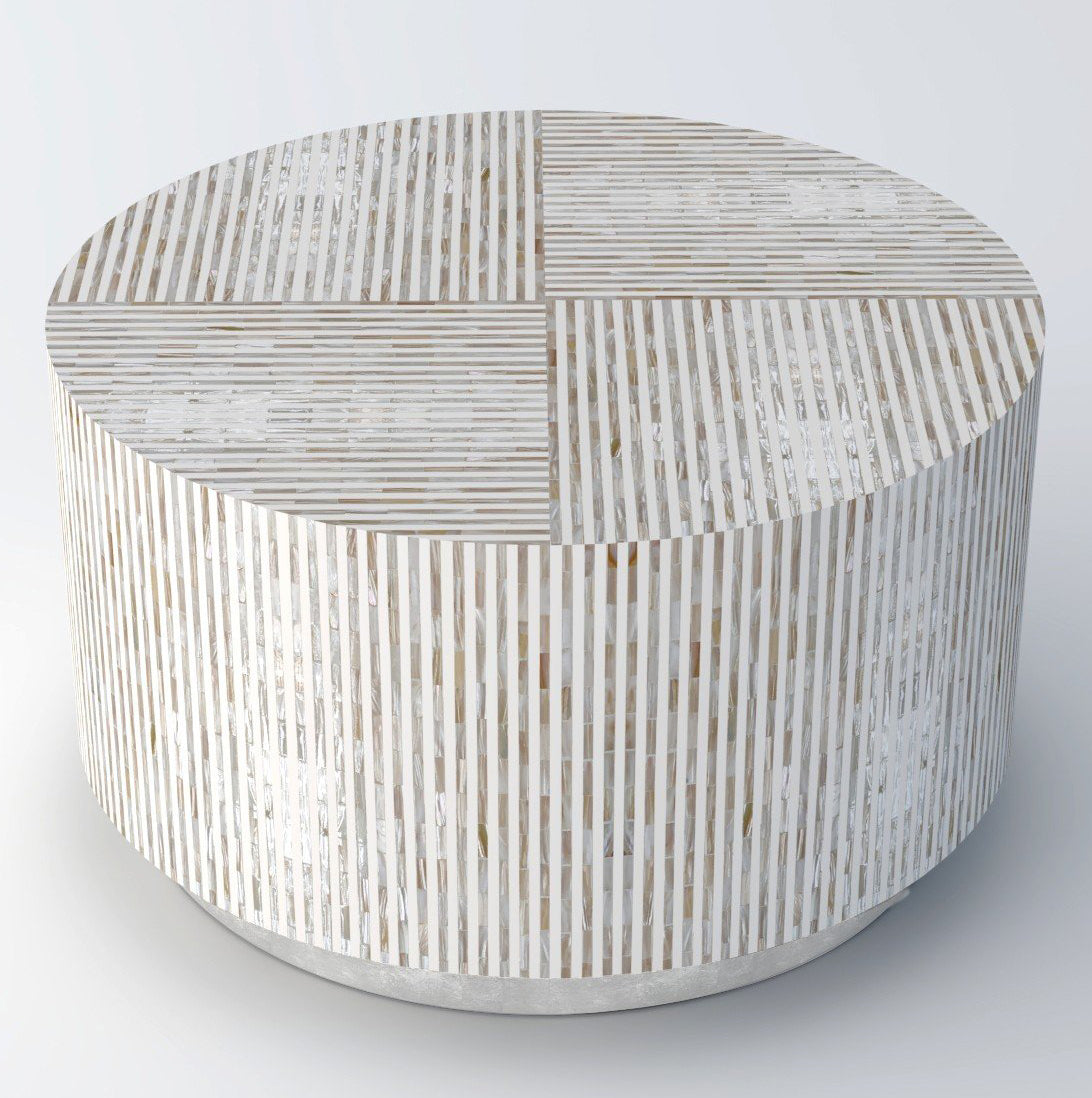 Shell Inlay Hand-Made Coffee Table