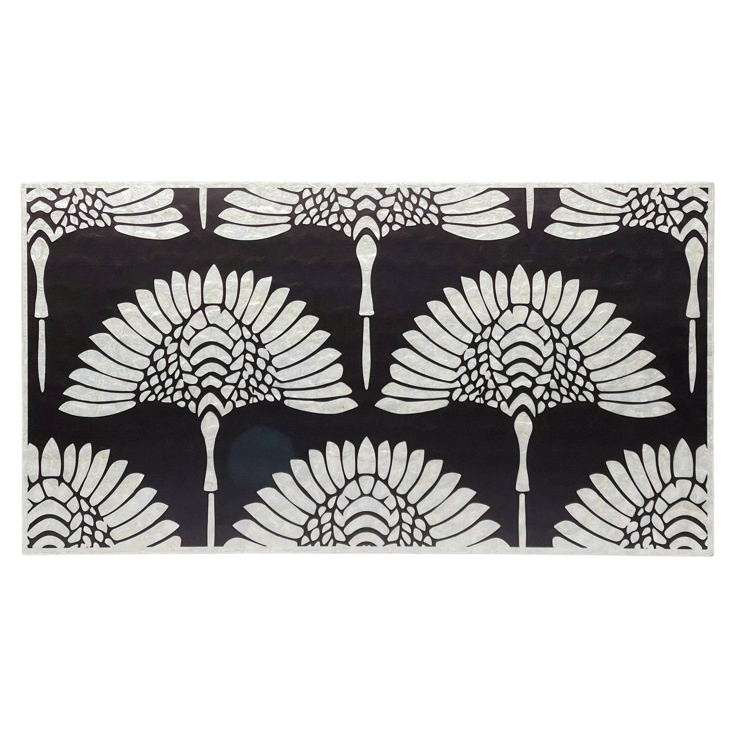 Mother of Pearl Gilded Petal Black & Gold Coffee Table