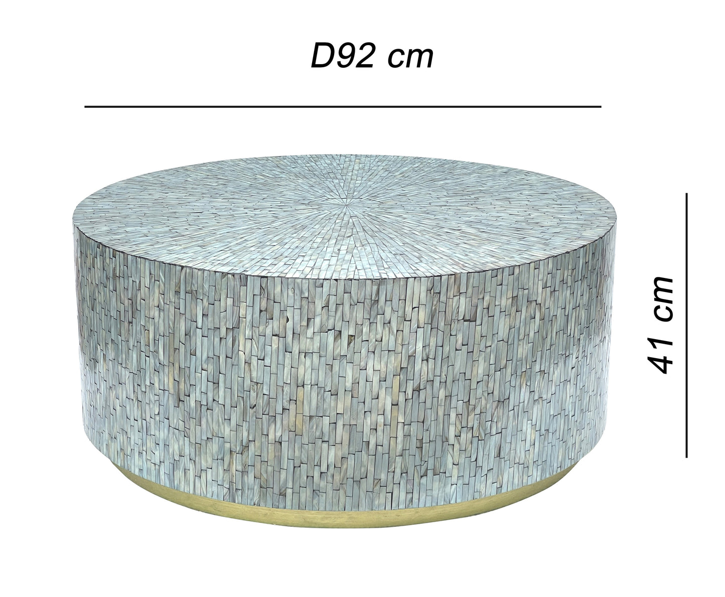 Aqua Mother of Pearl Coffee Table