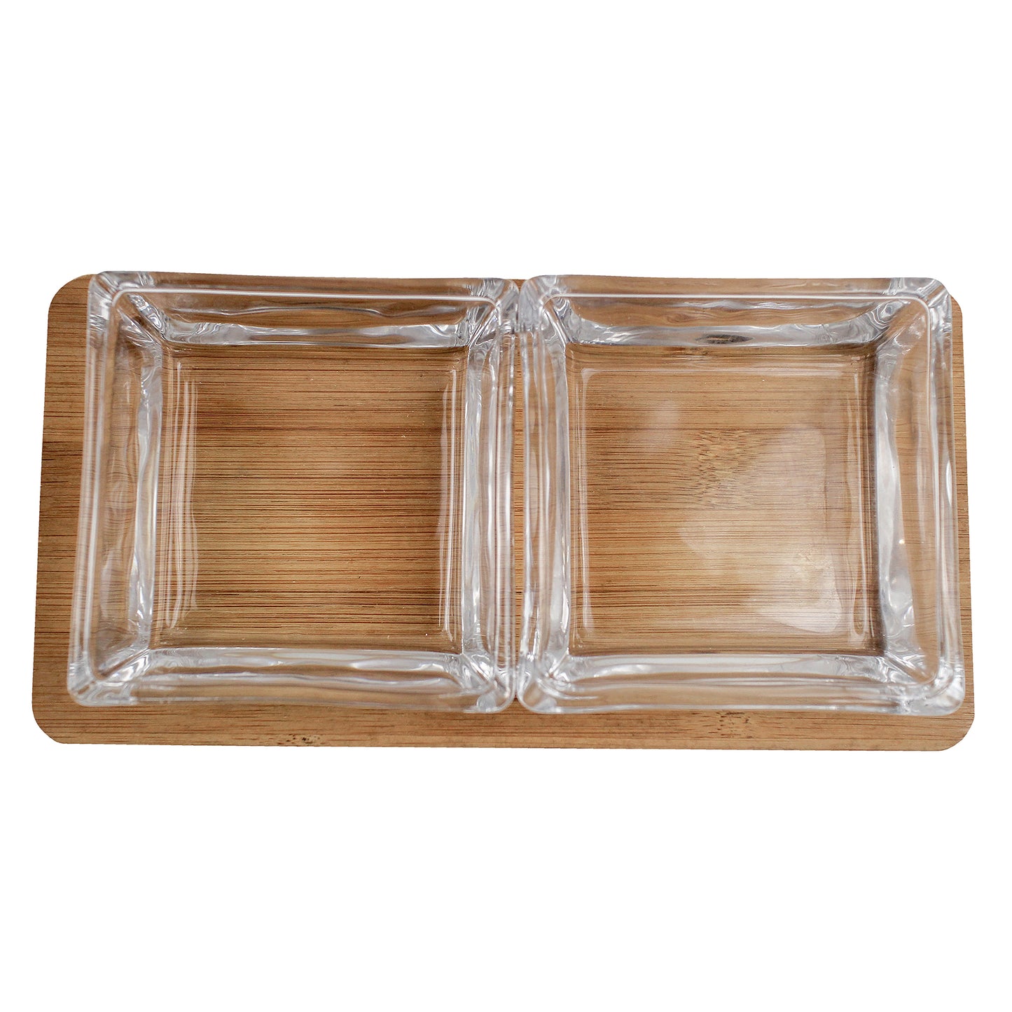 Square Glass Bowls Serving Set - 3 Piece