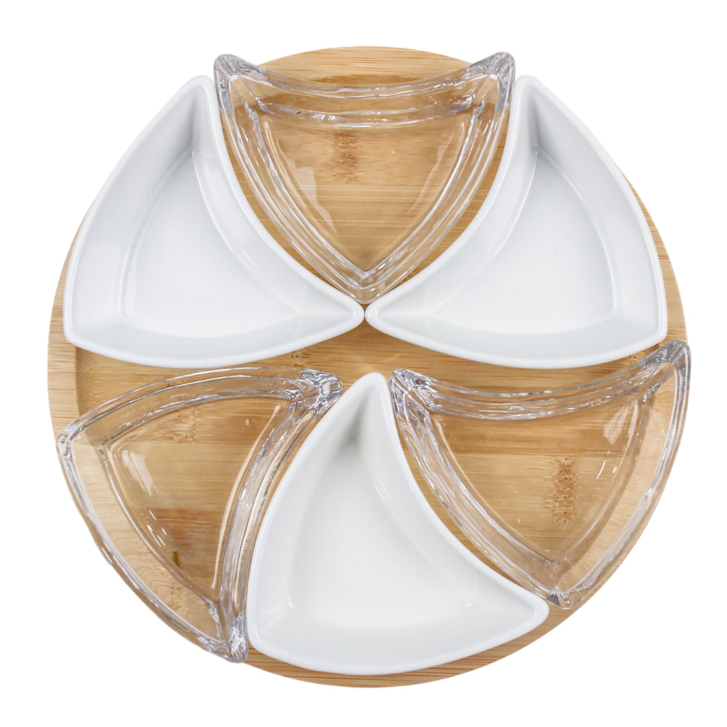 Bowls Serving Set with Tray - 7 Piece