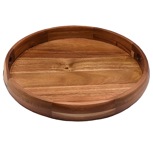 Acacia Wood Round Serving Tray