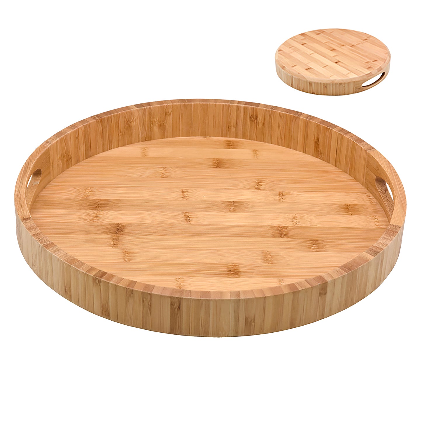 Bamboo Round Serving Tray 38cm