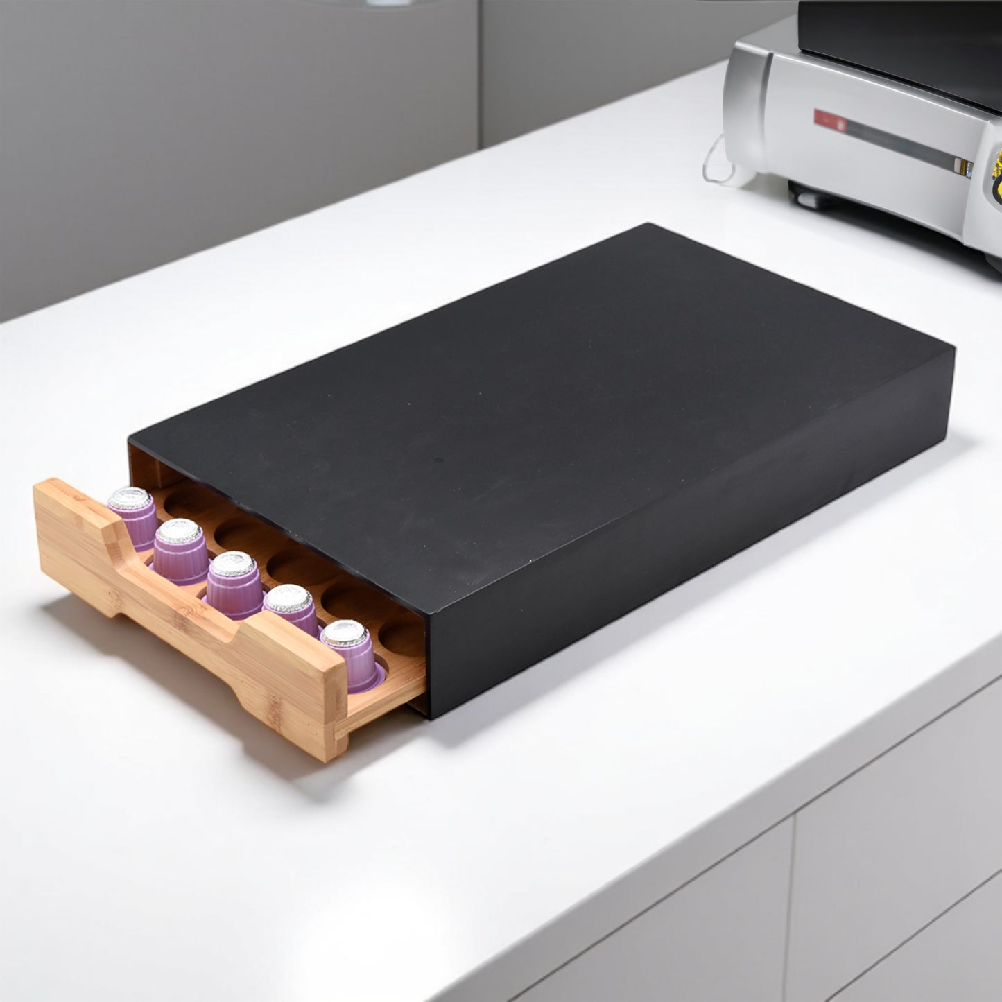 Bamboo Coffee Pod Storage Drawer