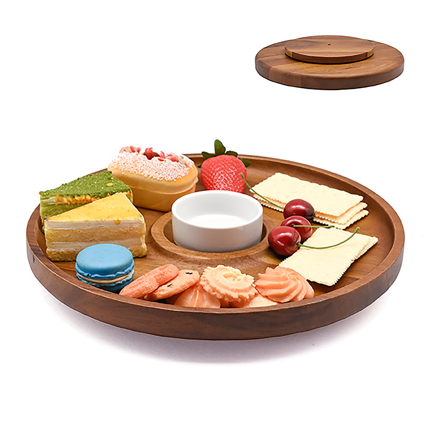 Acacia Wood Lazy Susan Platter