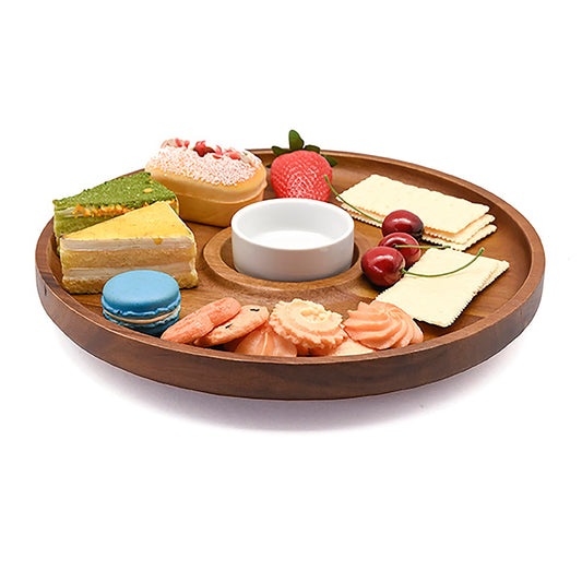 Acacia Wood Lazy Susan Platter