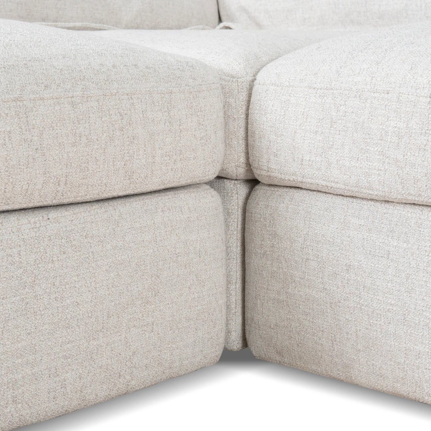 3 Seater Chaise Sofa - Pebble Beige