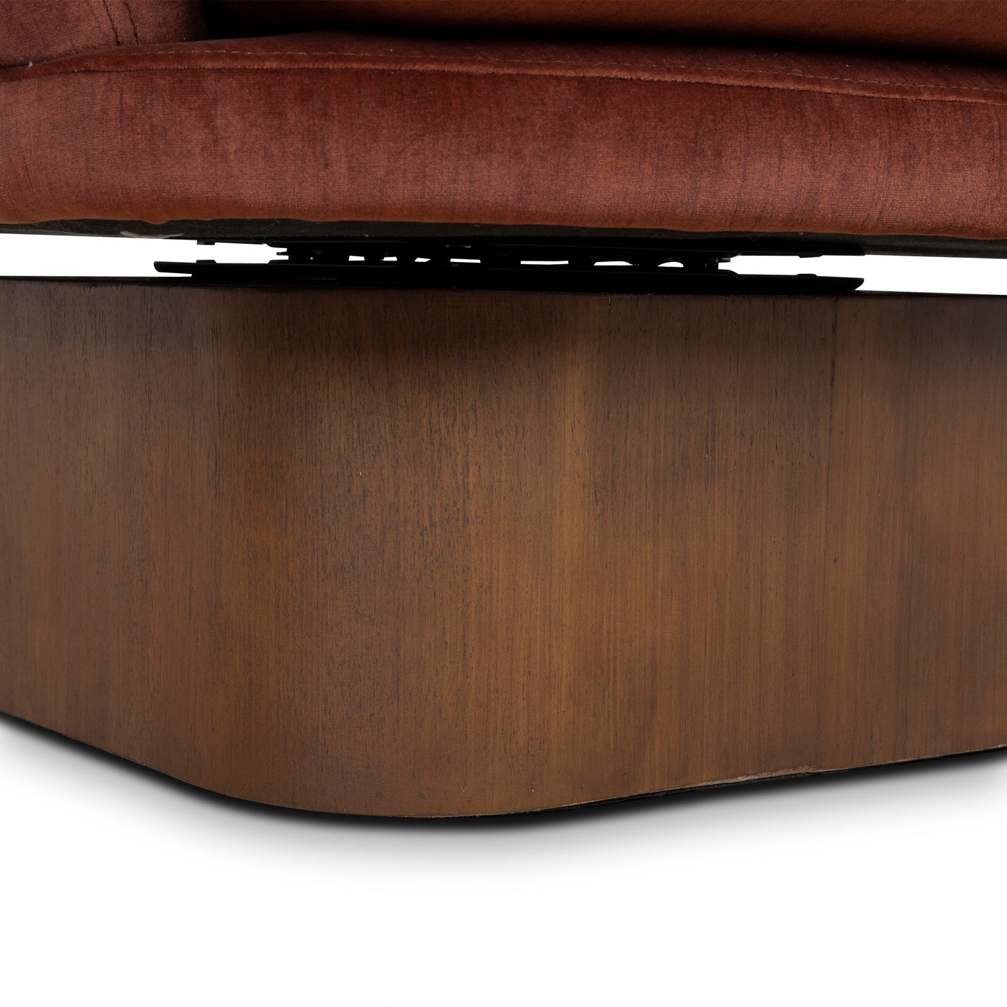 Fabric Swivel Armchair - Soft Rust
