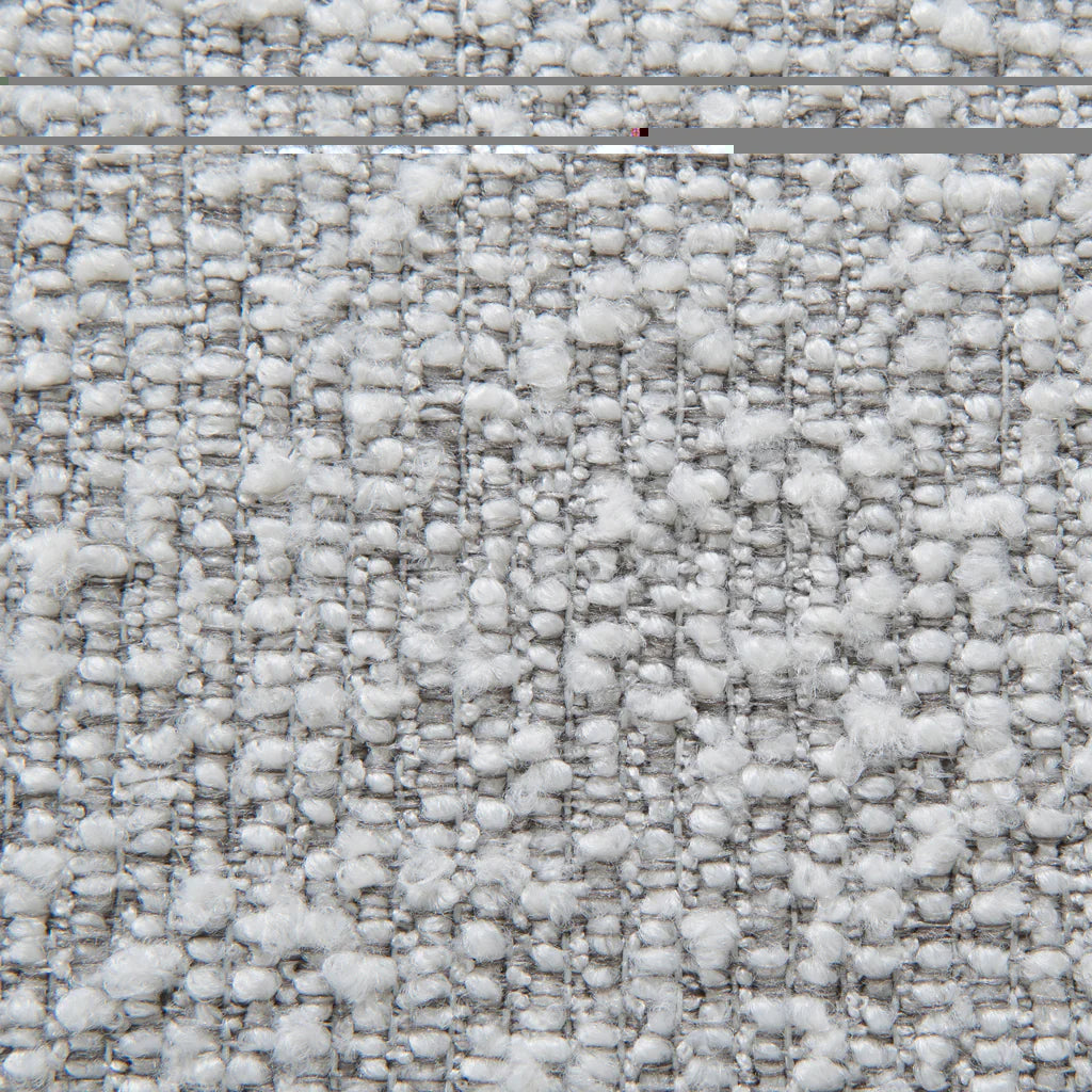 3 Seater Fabric Sofa - Silver Grey Boucle