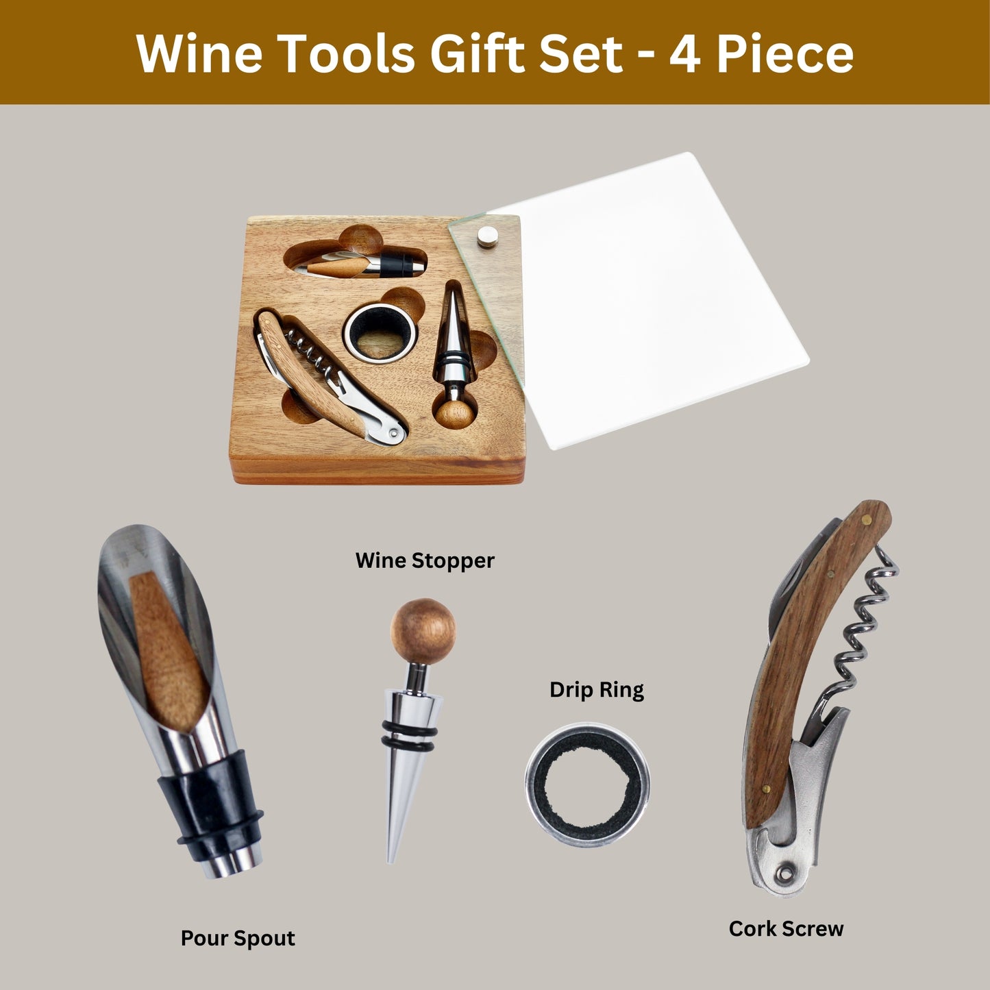 Wine Tools 4 Piece Gift Set