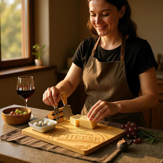 Acacia 9pc Cheese Board Set