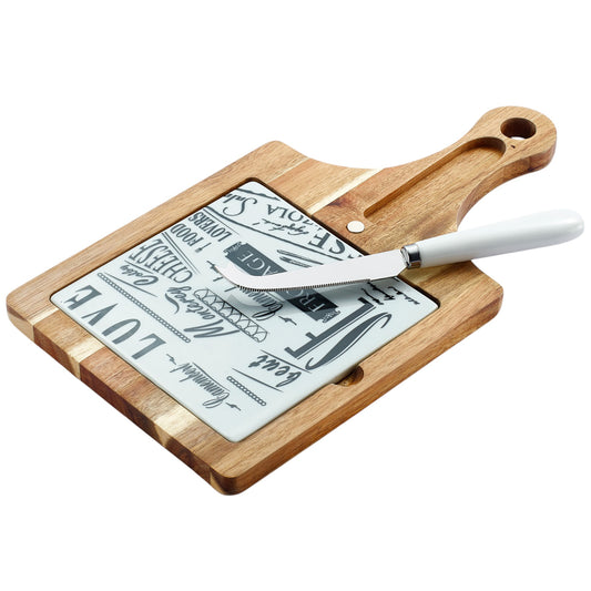 Acacia 3-Piece Square Cheese Board Set
