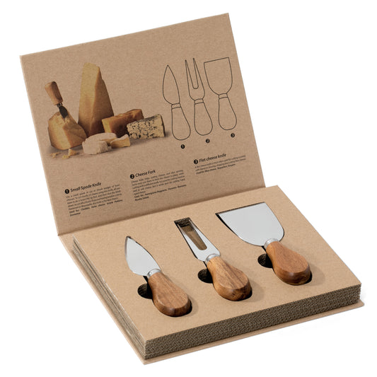 Acacia 3 Pc Cheese Knife Set