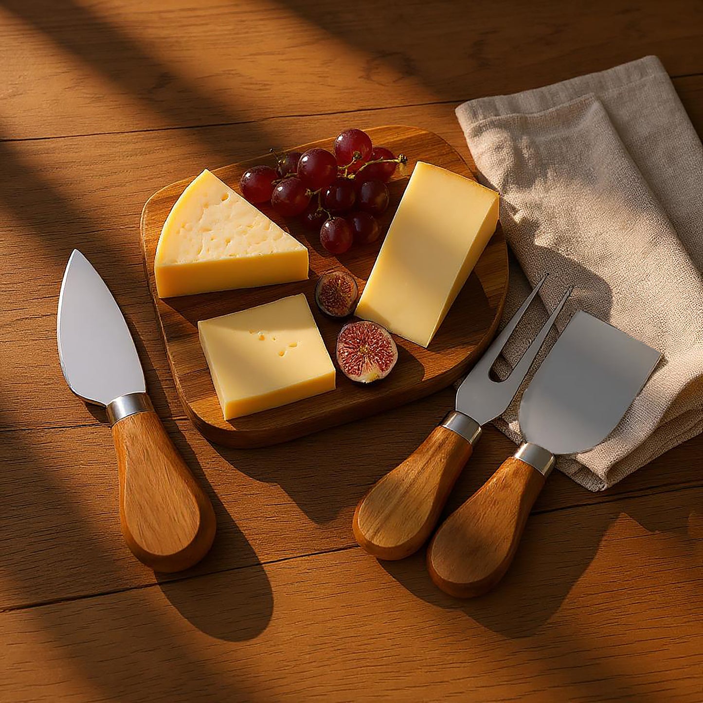 Acacia 3 Pc Cheese Knife Set