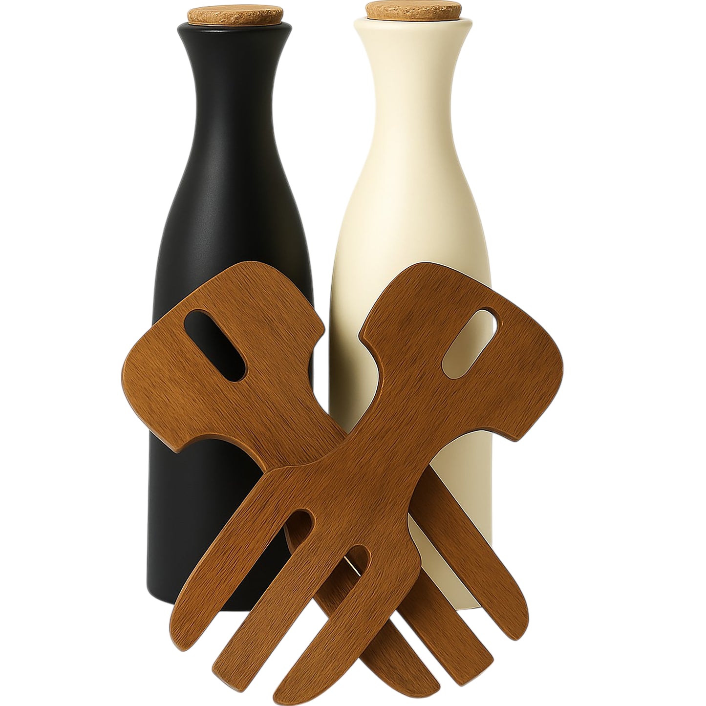 Oil & Vinegar Bottle Set with Salad Claws