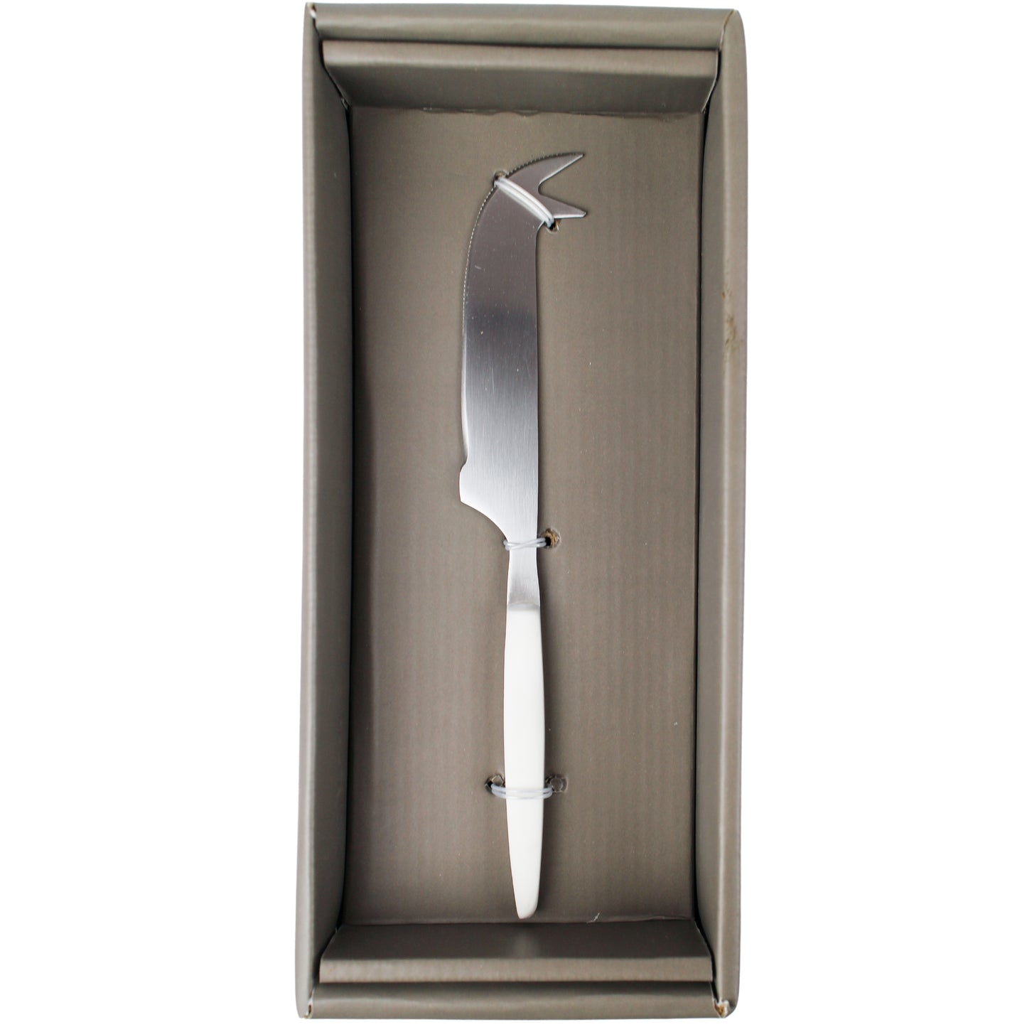 Steel Cheese Knife With White Handle
