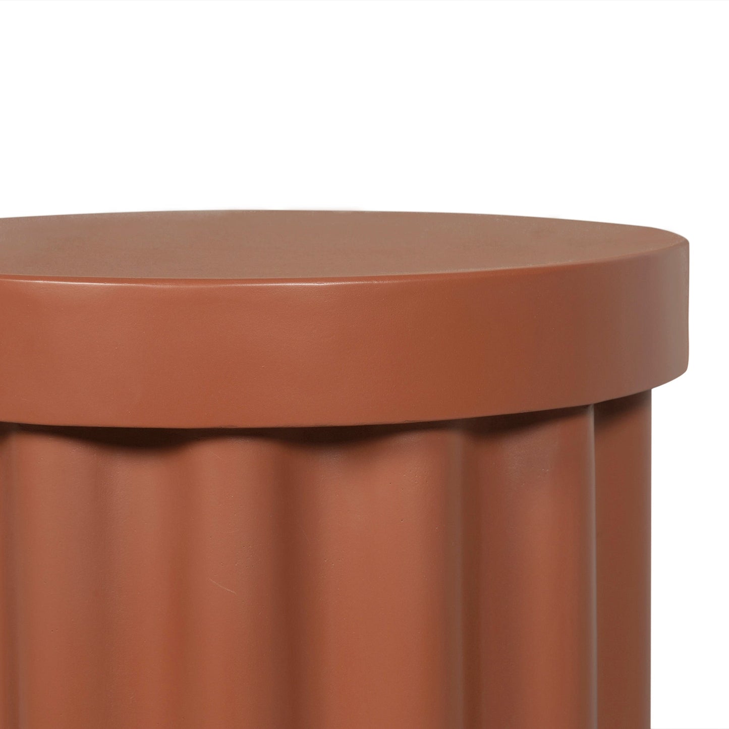 40cm Concrete Side Table - Terracotta