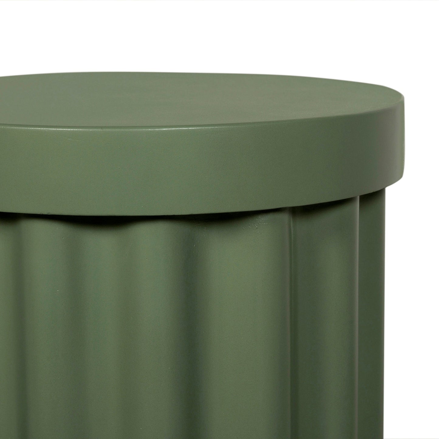 40cm Concrete Side Table - Green