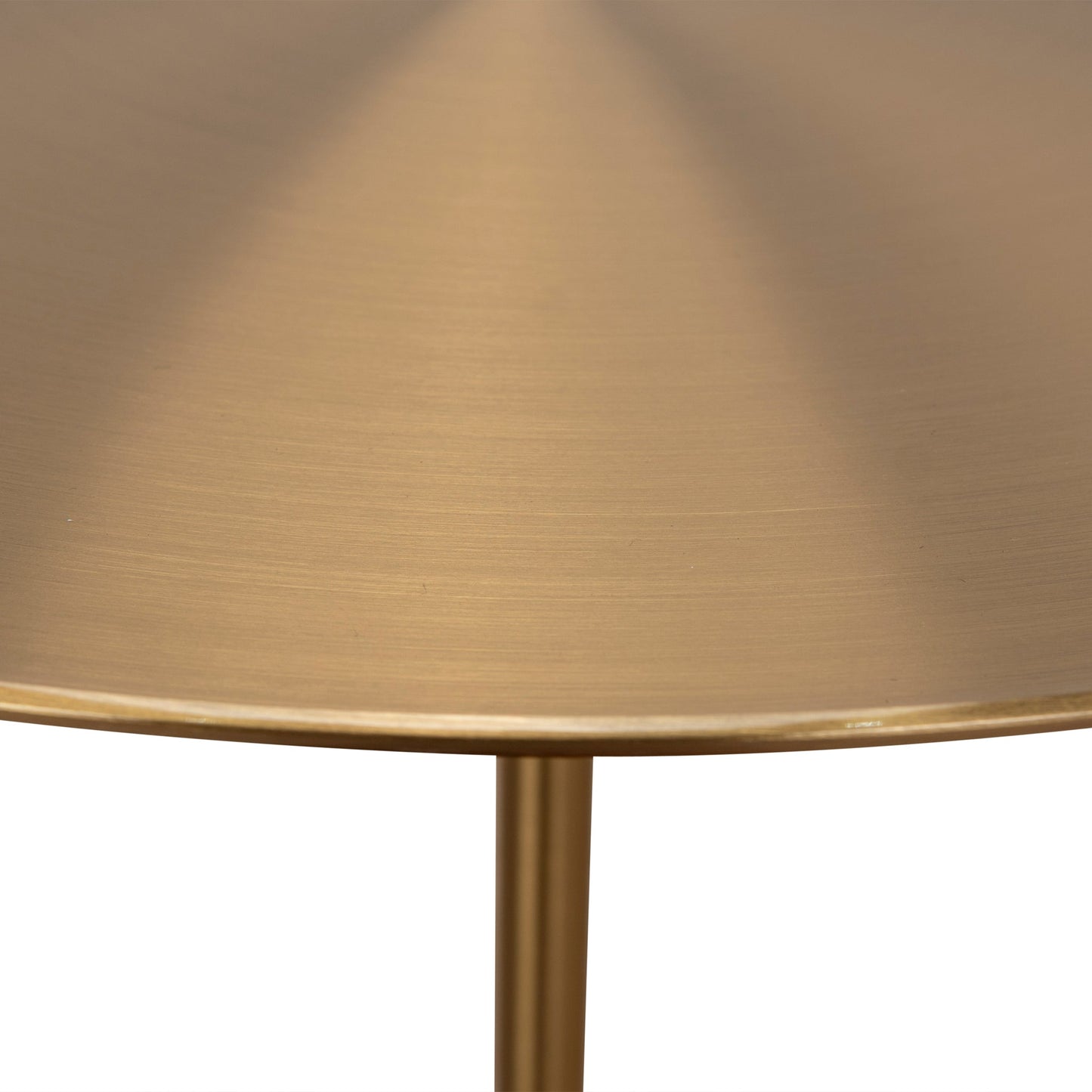 45 cm Brushed Gold Side Table - Faceted Granite Marble
