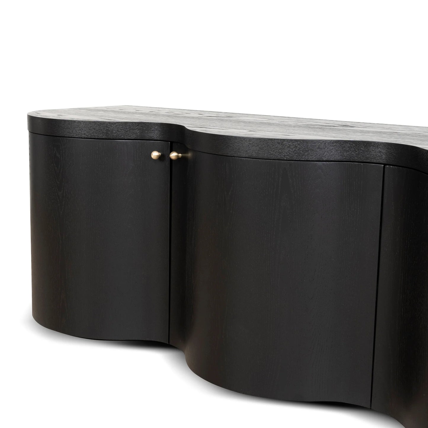 2.15m TV Entertainment Unit - Textured Espresso Black